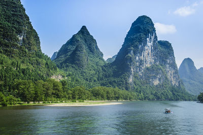 Scenic view of mountain against sky