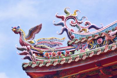Low angle view of temple against sky