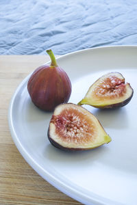 High angle view of fruits on table