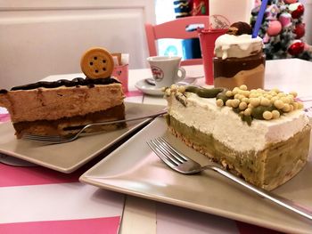 Close-up of cake on table