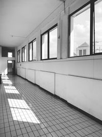 Empty corridor of building