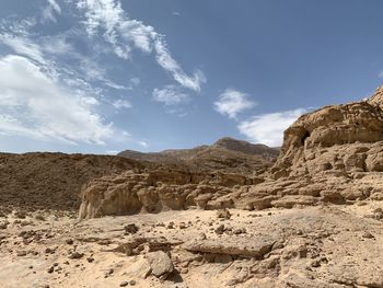 Scenic view of desert against sky