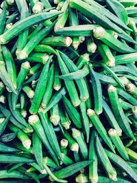 High angle view of vegetables in market