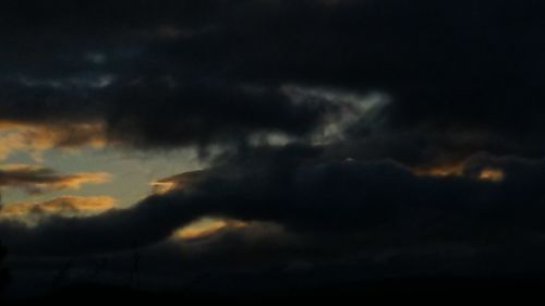 Low angle view of storm clouds in sky