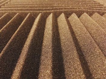 High angle view of shadow on sand