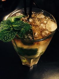 Close-up of food on table