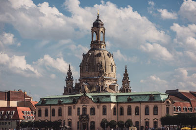 Low angle view of buildings against sky