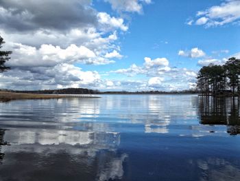 Scenic view of river against sky