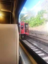Train at railroad station platform