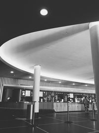 Low angle view of illuminated ceiling