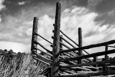 Low angle view of built structure against sky