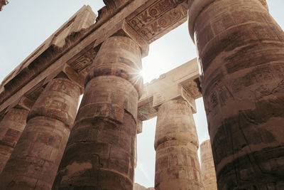 Low angle view of old ruins