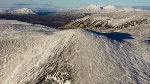 Scenic view of snowcapped mountains