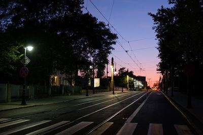 View of railroad tracks in city