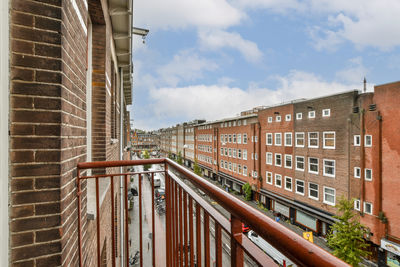 Low angle view of buildings in city
