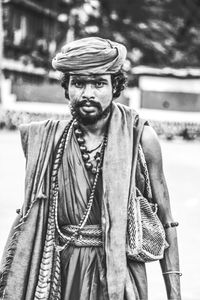 Close-up of man wearing mask