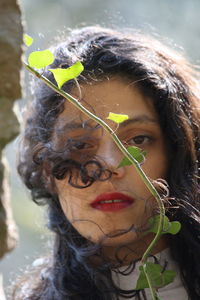 Close-up portrait of woman