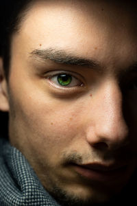 Close-up portrait of young man
