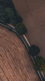 High angle view of road