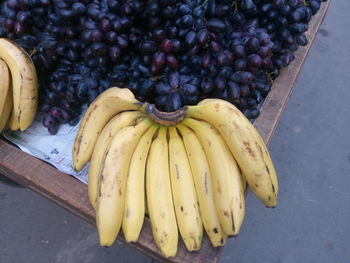 High angle view of fruits on table