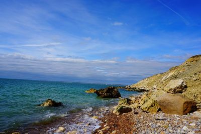 Scenic view of sea against sky