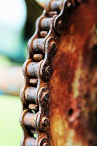 Close-up of rusty chain