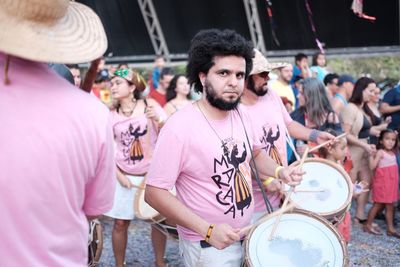 Man playing in music concert