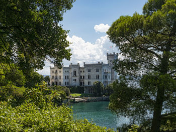 Vieo of miramare castle in trieste