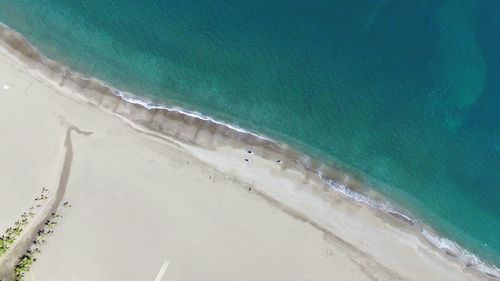 High angle view of beach