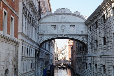 Canal amidst buildings in city