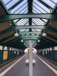 View of railroad station platform