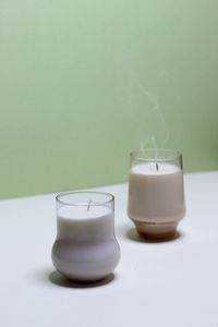 Close-up of drink in glass on table