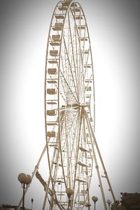 Low angle view of ferris wheel against clear sky