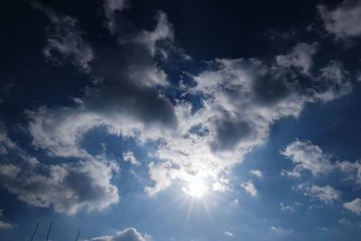 Low angle view of cloudy sky