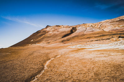 Scenic view of desert against sky