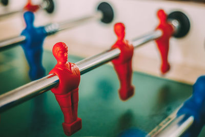 Close-up of foosball
