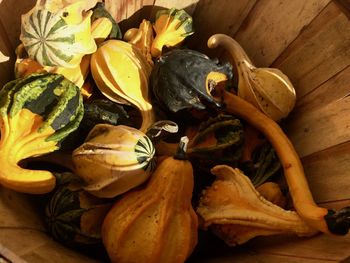 High angle view of fruits on table