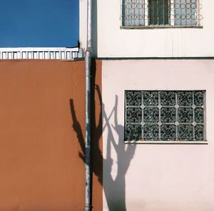 Low angle view of window on building