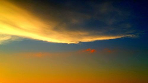 Low angle view of orange sky