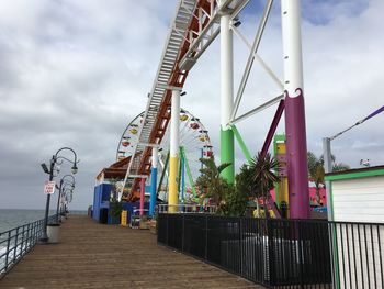 Low angle view of ferris wheel against sky
