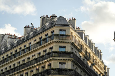 Low angle view of buildings against sky