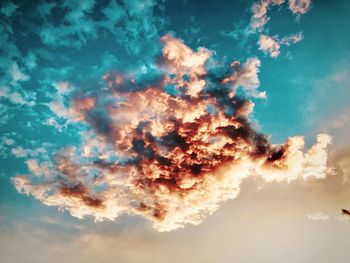 Low angle view of sky during sunset