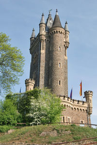 Low angle view of historical building against sky