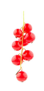 Close-up of red heart shape over white background