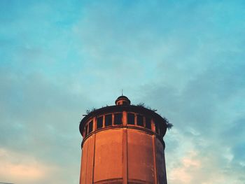 Low angle view of lighthouse against sky