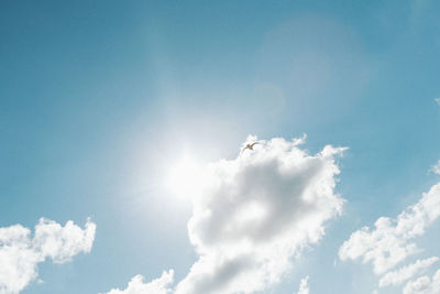 Low angle view of blue sky