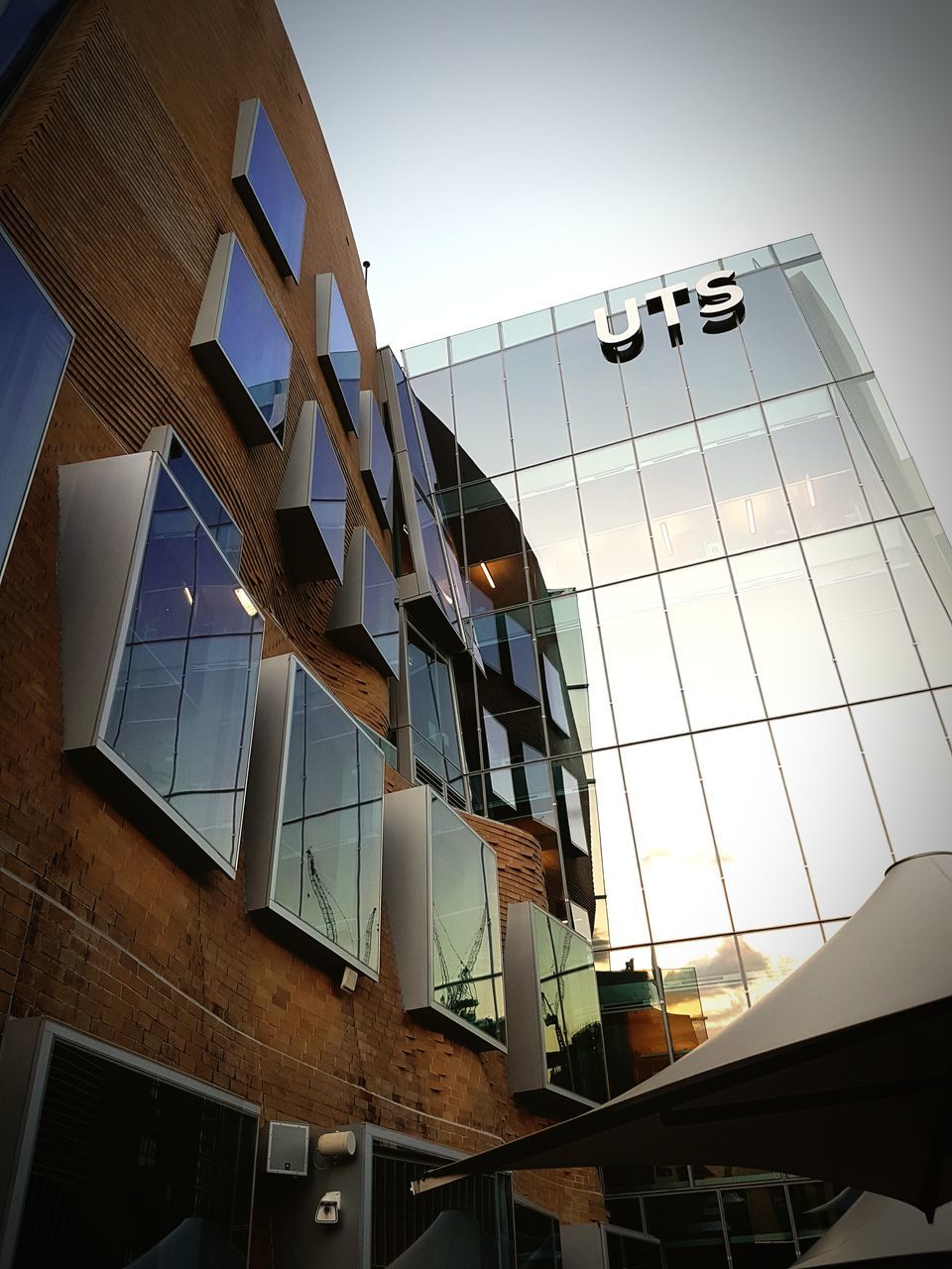 low angle view, architecture, building exterior, built structure, window, no people, day, modern, outdoors, sky