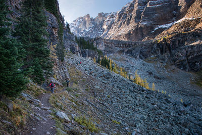 Scenic view of rocky mountains