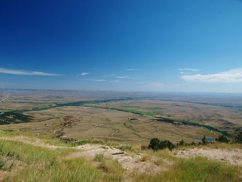 Scenic view of landscape against clear sky