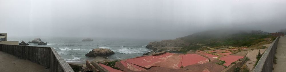 Panoramic view of sea against sky